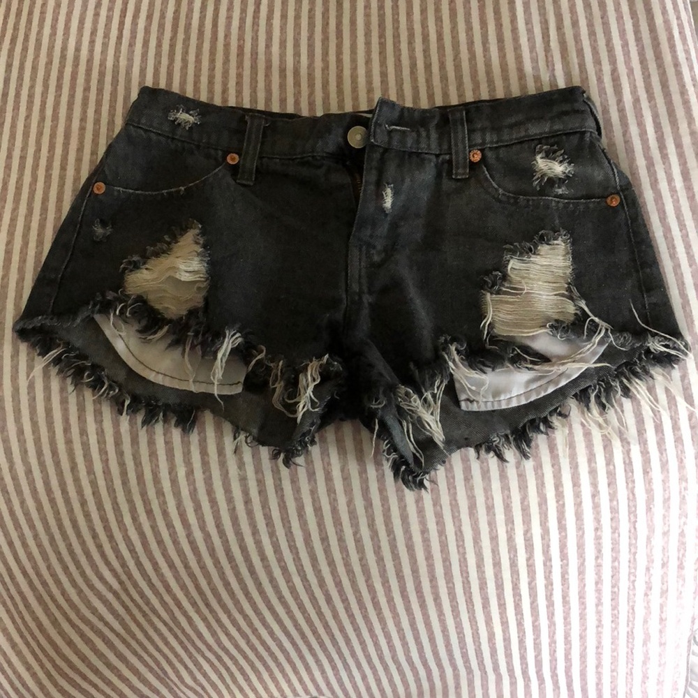The Laundry Room distressed jean shorts